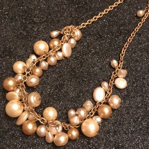 Pearl Choker Tan Necklace